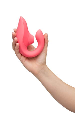 Womanizer Blend Rechargeable Silicone Rabbit Vibrator with Clitoral Stimulator & Air Pulse Technology