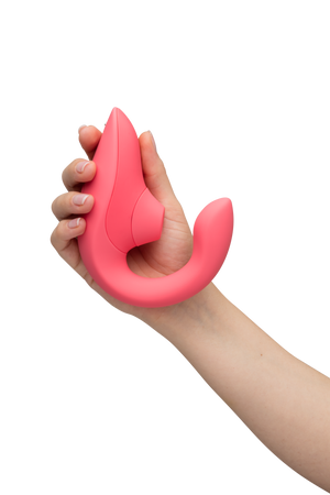 Womanizer Blend Rechargeable Silicone Rabbit Vibrator with Clitoral Stimulator & Air Pulse Technology