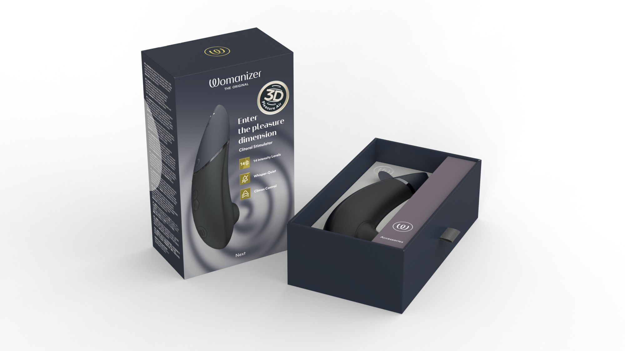 Womanizer Next Rechargeable Silicone Clitoral Stimulator with 3D Pleasure Air & Climax Control