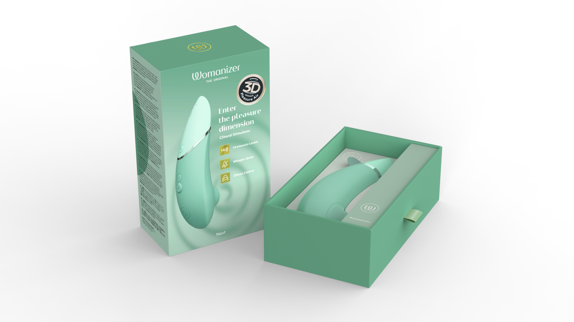 Womanizer Next Rechargeable Silicone Clitoral Stimulator with 3D Pleasure Air & Climax Control