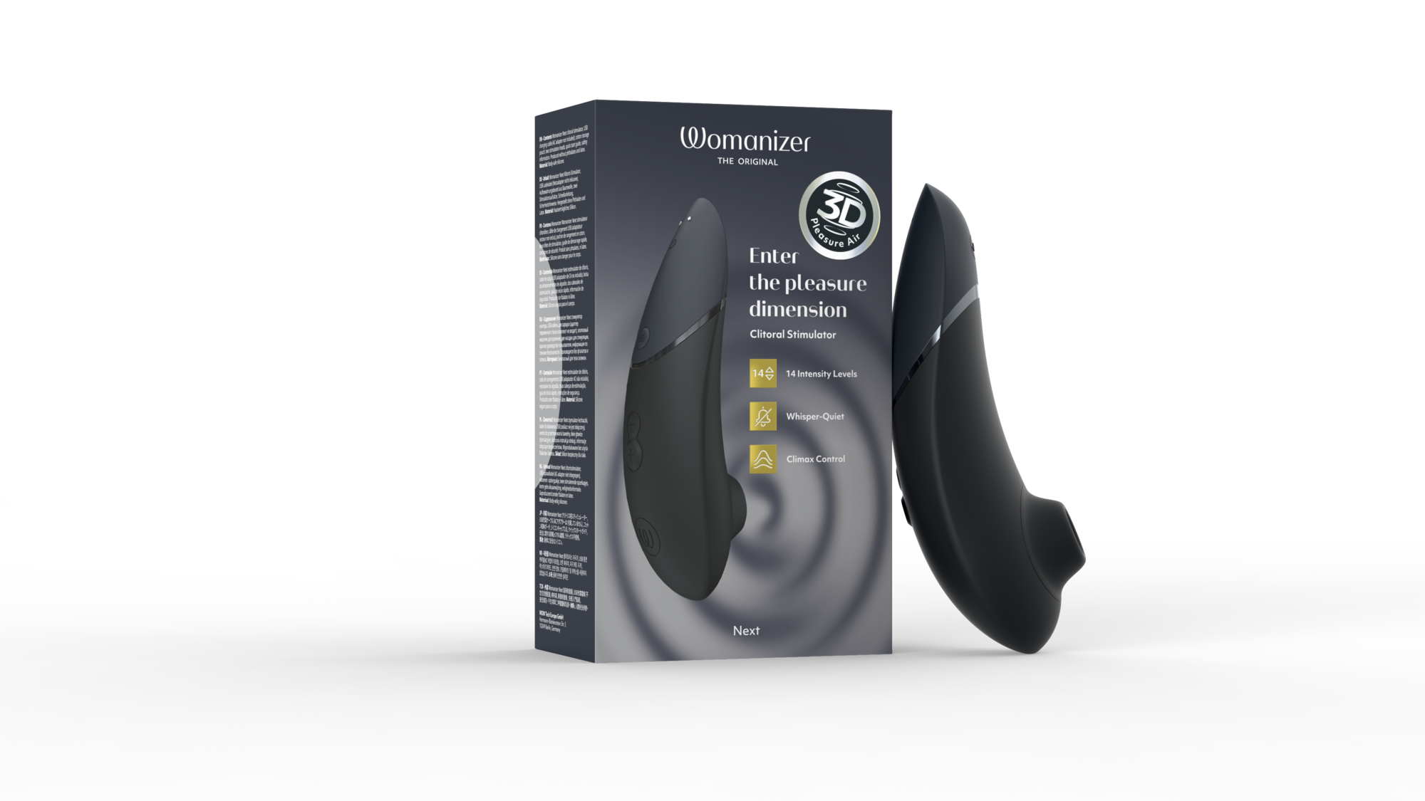 Womanizer Next Rechargeable Silicone Clitoral Stimulator with 3D Pleasure Air & Climax Control