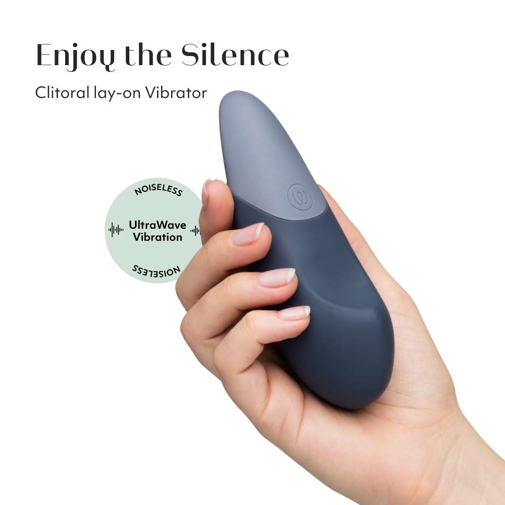 Womanizer Vibe Rechargeable Silicone Clitoral Noiseless Vibrator with UltraWave Vibration