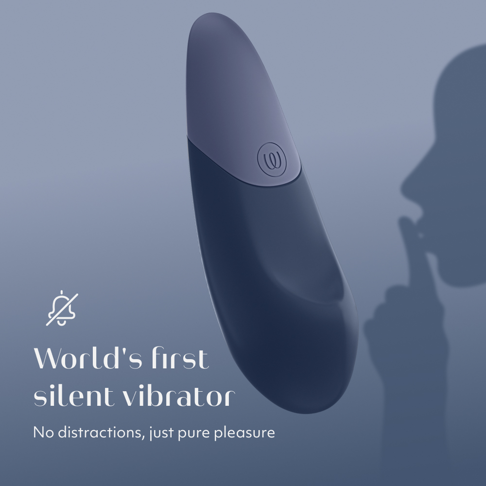 Womanizer Vibe Rechargeable Silicone Clitoral Noiseless Vibrator with UltraWave Vibration