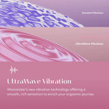 Womanizer Vibe Rechargeable Silicone Clitoral Noiseless Vibrator with UltraWave Vibration