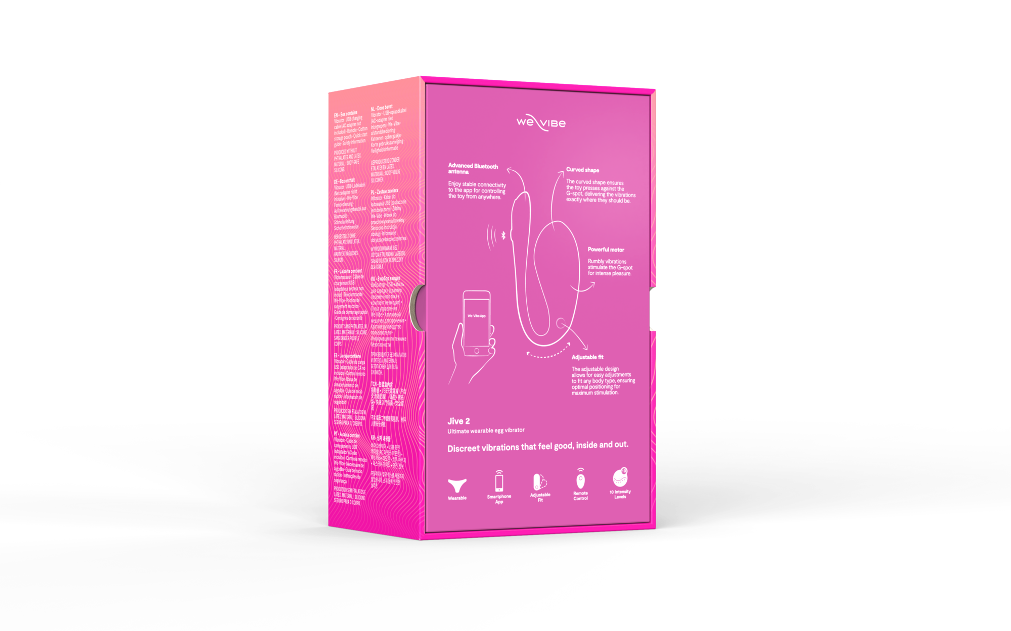 We-Vibe Jive 2 Silicone Rechargeable Remote Control Wearable G-Spot Vibrator Electric Pink