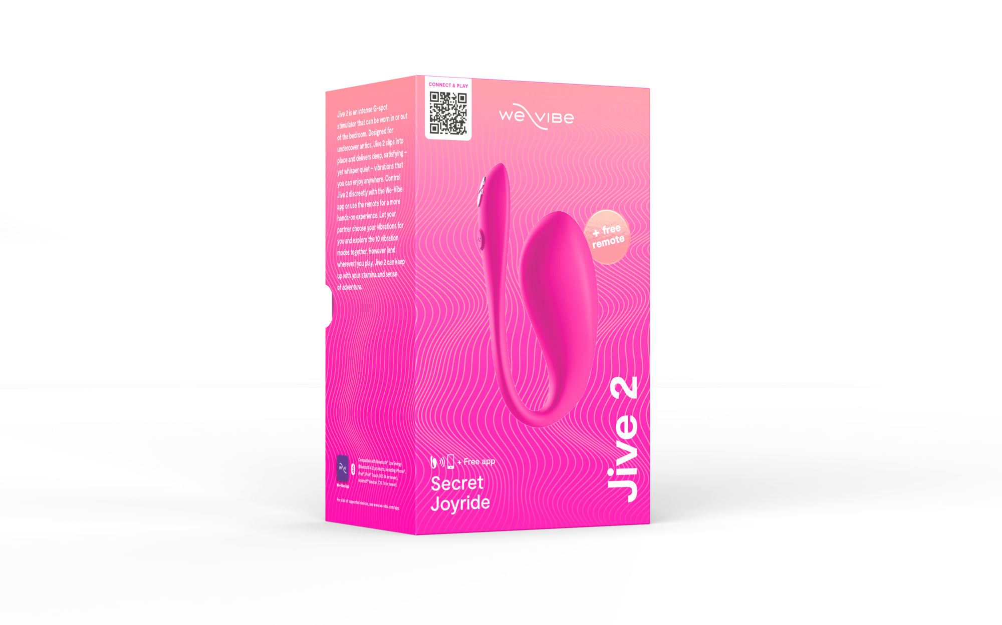 We-Vibe Jive 2 Silicone Rechargeable Remote Control Wearable G-Spot Vibrator Electric Pink