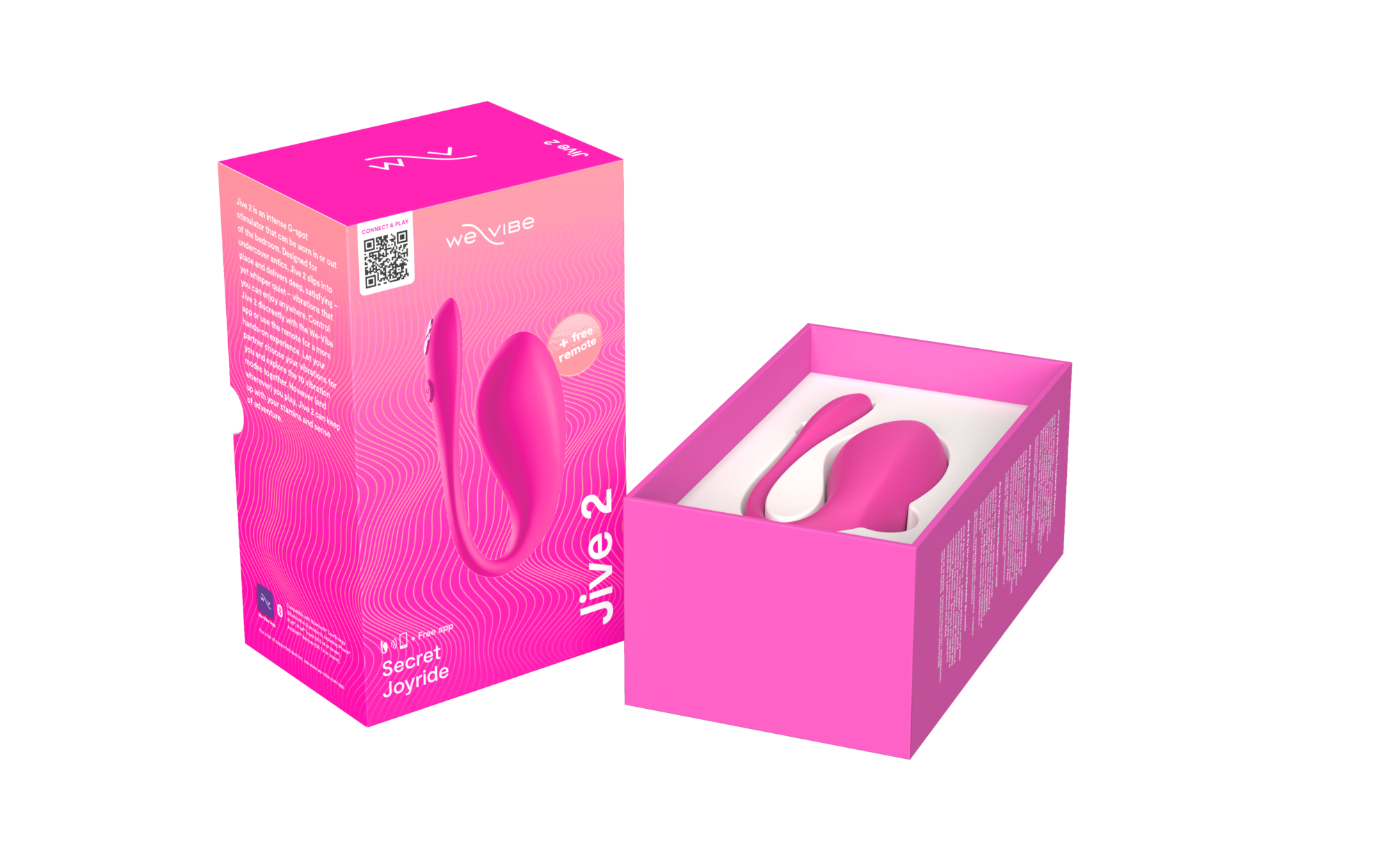 We-Vibe Jive 2 Silicone Rechargeable Remote Control Wearable G-Spot Vibrator Electric Pink