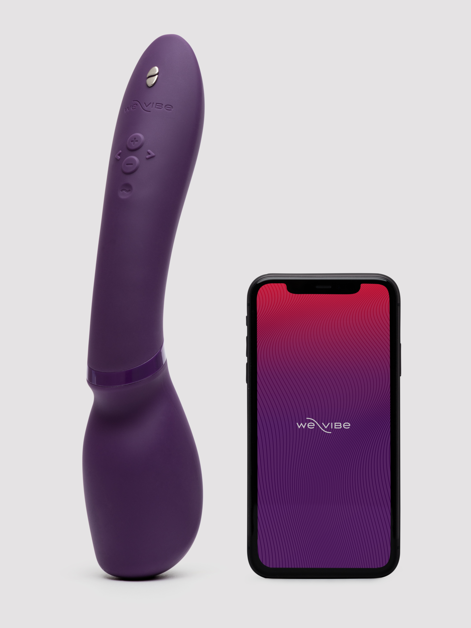 We-Vibe Wand 2 Rechargeable Silicone App Enabled Wand Cordless Vibrator Purple