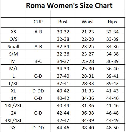 Roma Costume Tie Top One Size