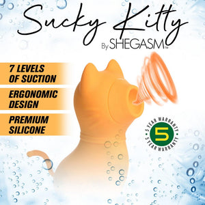 Shegasm Sucky Kitty Rechargeable Silicone Clitoral Stimulator with Air Stim Technology