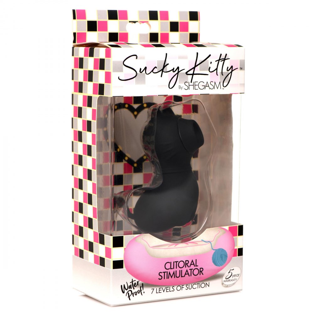 Shegasm Sucky Kitty Rechargeable Silicone Clitoral Stimulator with Air Stim Technology