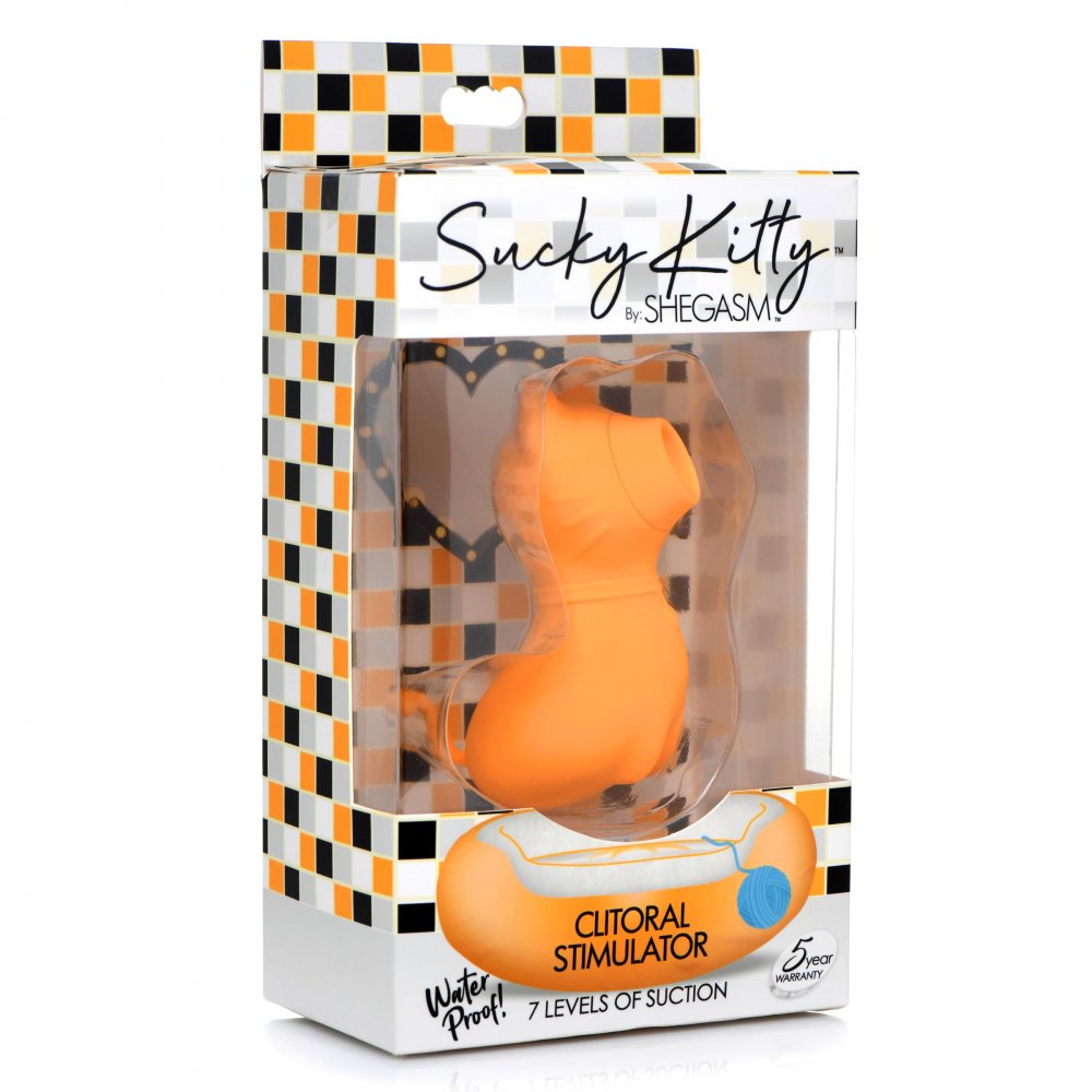 Shegasm Sucky Kitty Rechargeable Silicone Clitoral Stimulator with Air Stim Technology