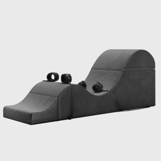 Liberator Bondage Aria Flip Chaise 22 Inch Wide Convertible Sex Chair and Bed Bench with Cuffs
