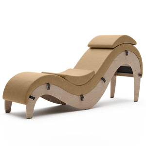 Liberator Supervio Premium Distressed Ultraleather Sex Chaise with Maple Frame and Cuff Kits