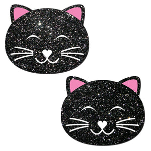 Pastease Kitty Cat Black Glitter
