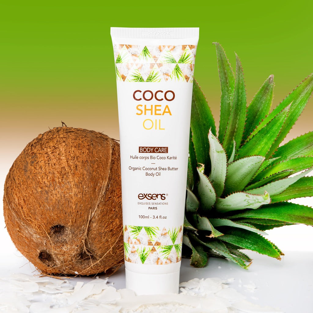 Exsens Organic Coconut Oil and Shea Butter Body Oil & Intimate Moisturizer 3.4 oz