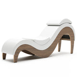 Liberator Supervio Premier Ultraleather Sex Chaise with Walnut Frame and Cuff Kit Restraints