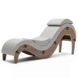Liberator Supervio Premier Ultraleather Sex Chaise with Walnut Frame and Cuff Kit Restraints