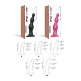 Strap-On-Me Dildo Plug Beads Metallic Raspberry