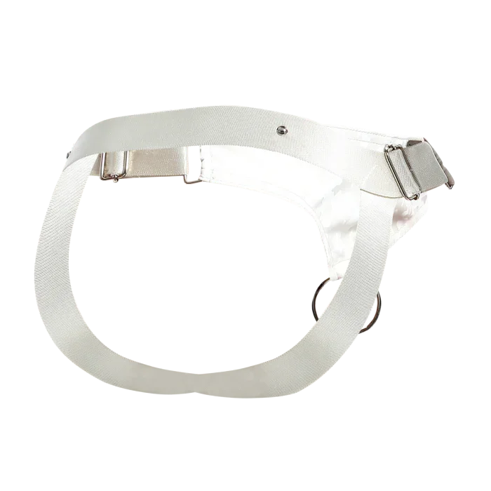 Male Basics Dngeon Leather Penis Ring Jockstrap White Camo One Size