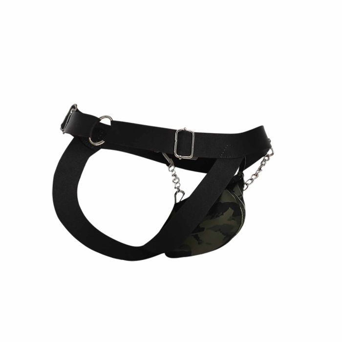 Male Basics Dngeon Chain Penis Pouch Jockstrap Army One Size