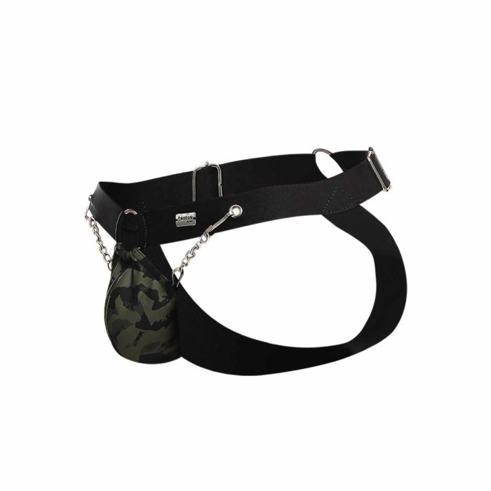 Male Basics Dngeon Chain Penis Pouch Jockstrap Army One Size