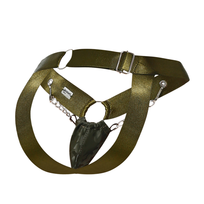 Male Basics Dngeon Chain Penis Pouch Jockstrap Camo One Size