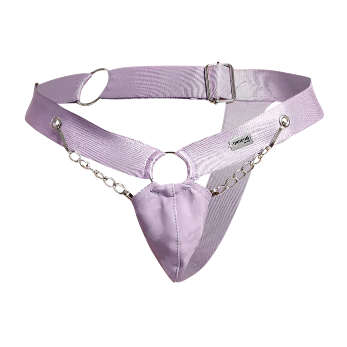 Male Basics Dngeon Chain Penis Pouch Jockstrap Lila Camo One Size