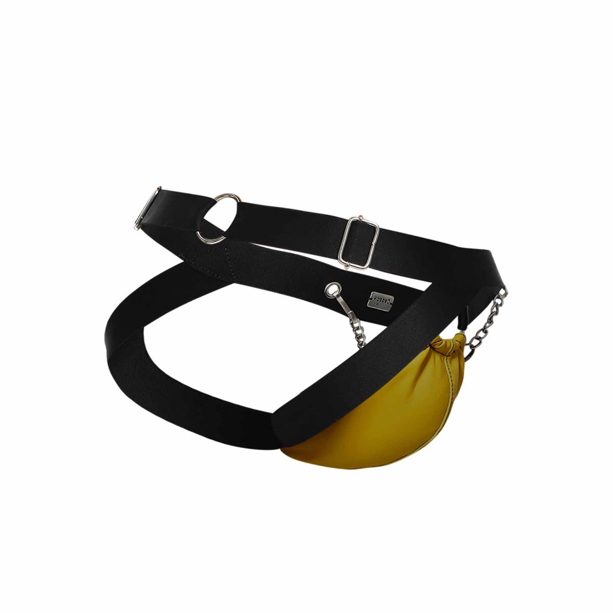 Male Basics Dngeon Chain Penis Pouch Jockstrap Yellow One Size