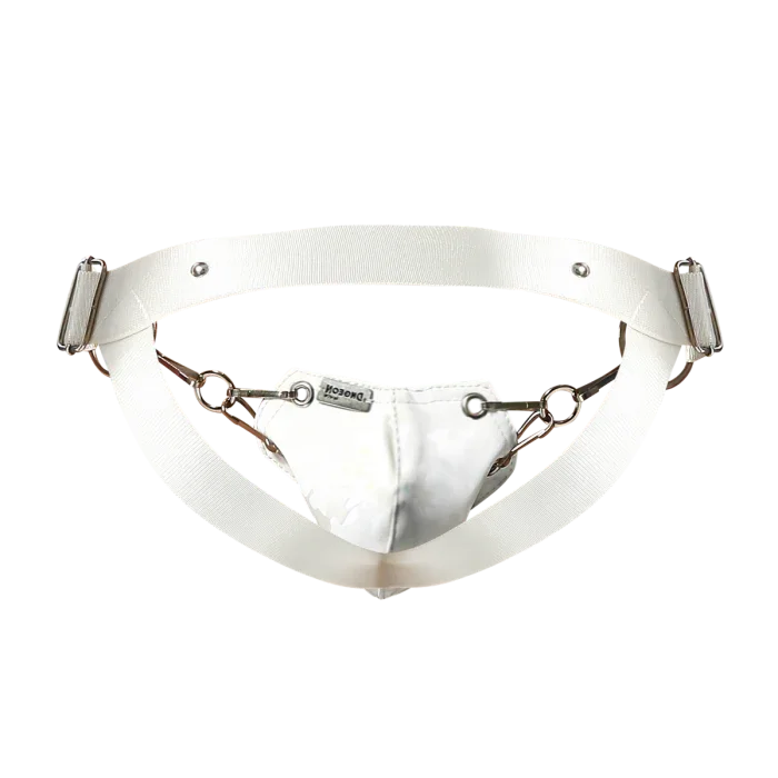 Male Basics Dngeon Snap Ring Mounted Penis Cup Jockstrap White Camo One Size