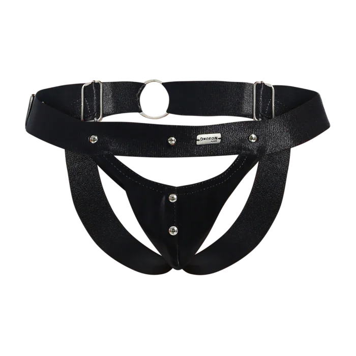 Male Basics Dngeon Peekaboo Penis Pouch Jockstrap Black Camo One Size