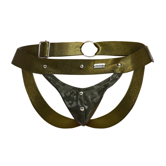 Male Basics Dngeon Peekaboo Penis Pouch Jockstrap Camo One Size