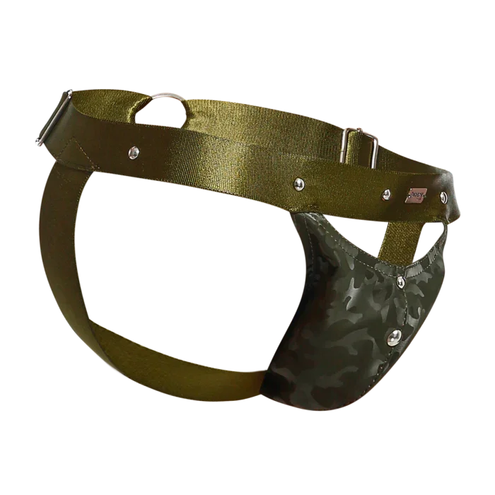 Male Basics Dngeon Peekaboo Penis Pouch Jockstrap Camo One Size