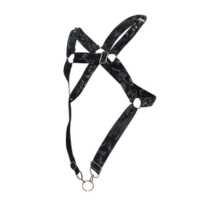 Male Basics Dngeon Leather Cross Penis Ring Harness Back Camo One Size