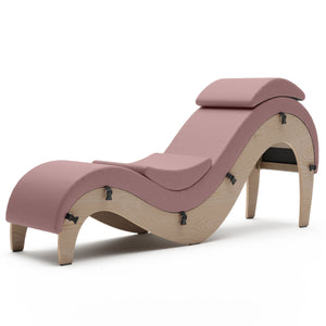 Liberator Supervio Premium Ultraleather Sex Chaise with Maple Frame and Cuff Kit Restraints