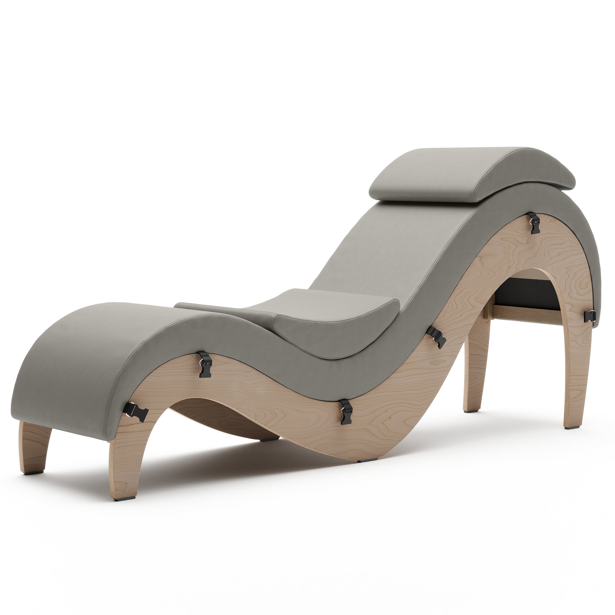 Liberator Supervio Luxury Chaise Maple and Faux Leather with Cuff Kit Restraints