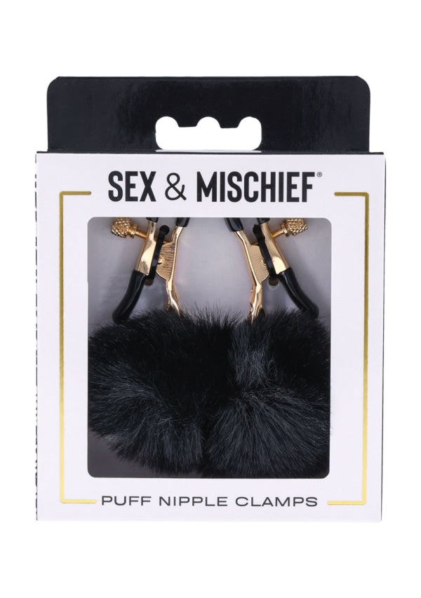 Sportsheets Sex & Mischief Puff Nipple Clamps Gold/Black