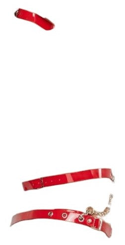 Male Basics Dngeon Leather Women's Chainlink Harness Party Red