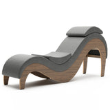 Liberator Supervio Premium Distressed Ultraleather Sex Chaise with Walnut Frame and Cuff Kit Restraints