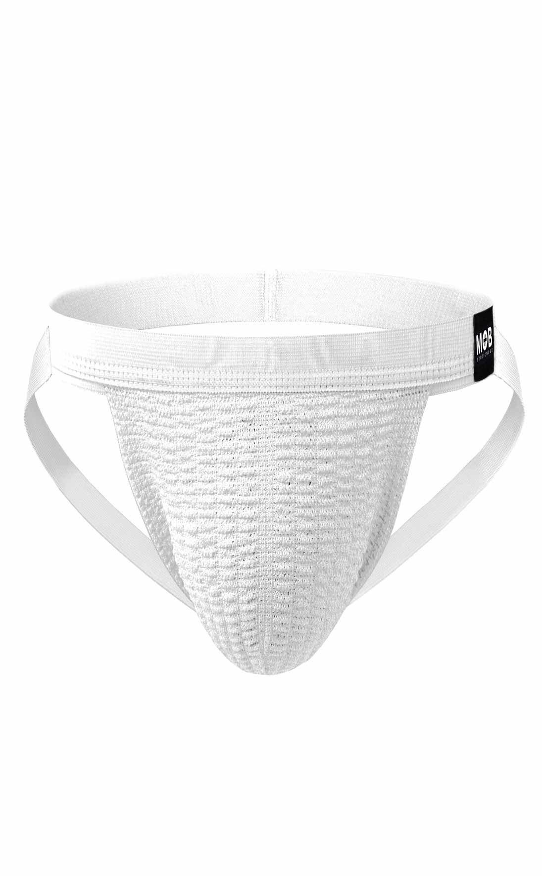 Male Basics Mob Fetish Swim JockStrap White