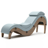 Liberator Supervio Premier Ultraleather Sex Chaise with Walnut Frame and Cuff Kit Restraints