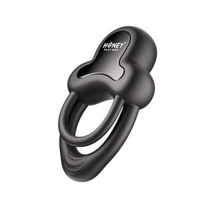 Anello App Enabled 9 Function Vibrating Double Penis Ring with Clitoral Stimulator