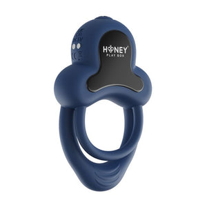 Anello App Enabled 9 Function Vibrating Double Penis Ring with Clitoral Stimulator