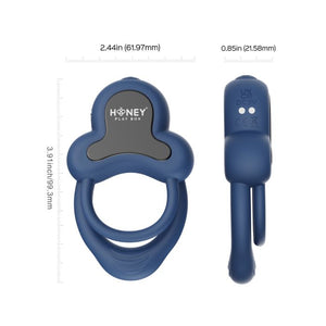 Anello App Enabled 9 Function Vibrating Double Penis Ring with Clitoral Stimulator