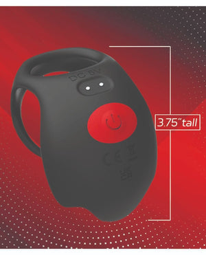 Massive Red Dot Remote Control Penis Ring V3 with Ball Hugger Black