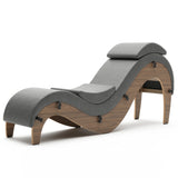 Liberator Supervio Premium Distressed Ultraleather Sex Chaise with Walnut Frame and Cuff Kit Restraints