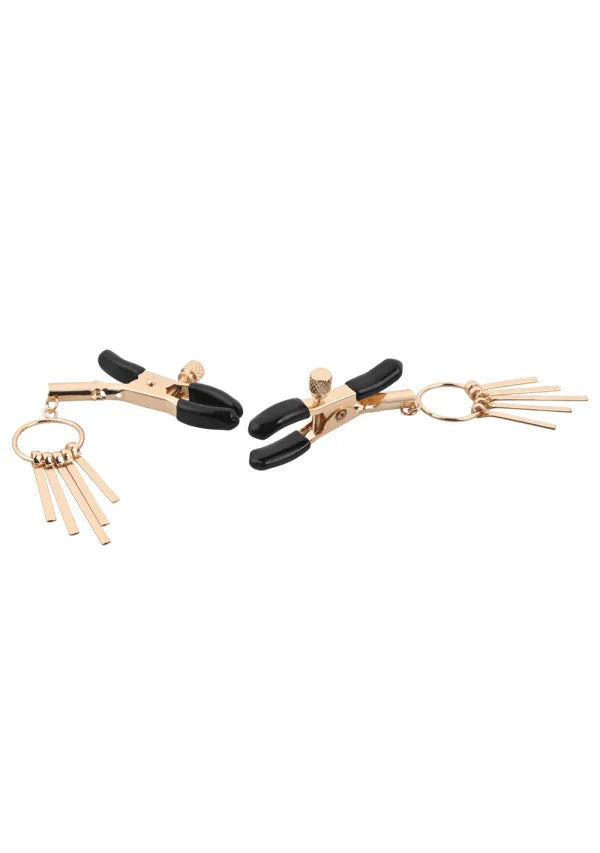 Sportsheets Sex & Mischief Verge Nipple Clamps Gold/Black