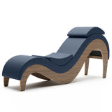 Liberator Supervio Premier Ultraleather Sex Chaise with Walnut Frame and Cuff Kit Restraints