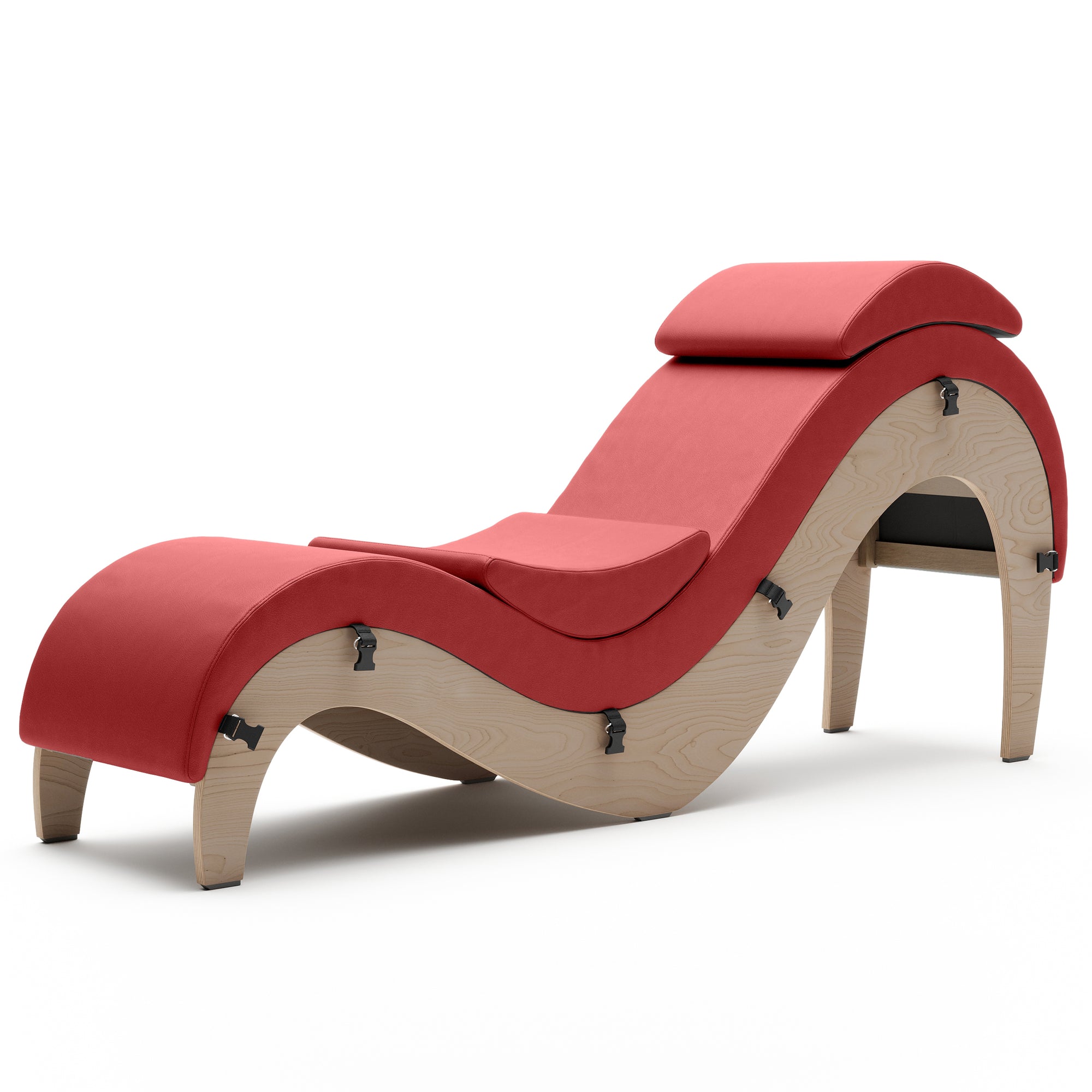 Liberator Supervio Luxury Chaise Maple and Faux Leather with Cuff Kit Restraints