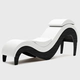 Liberator Supervio Premier Ultraleather Sex Chaise with Black Oak Frame and Cuff Kit